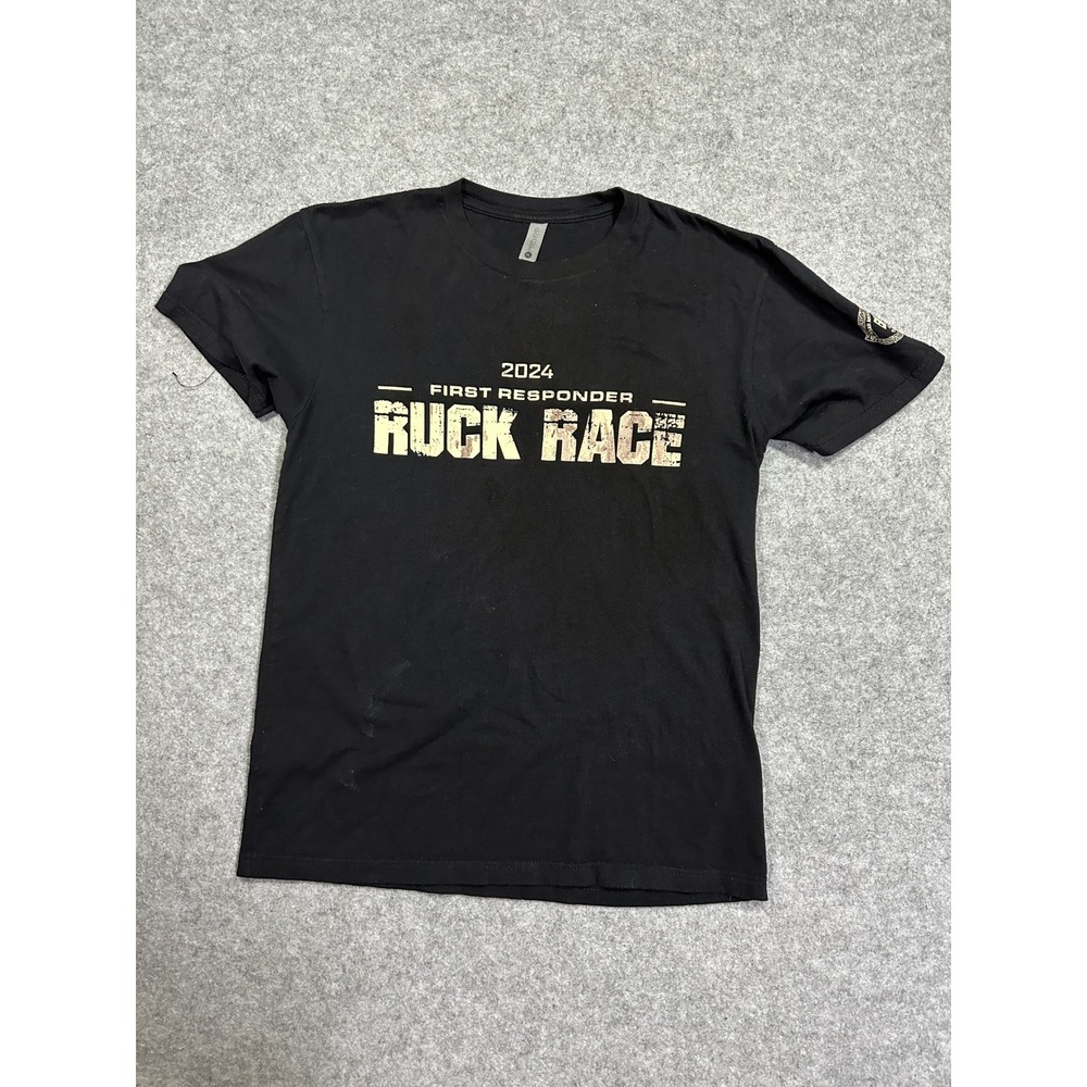 Next Level First Responder Ruck Race T-Shirt Men's Small Black Cotton Blend